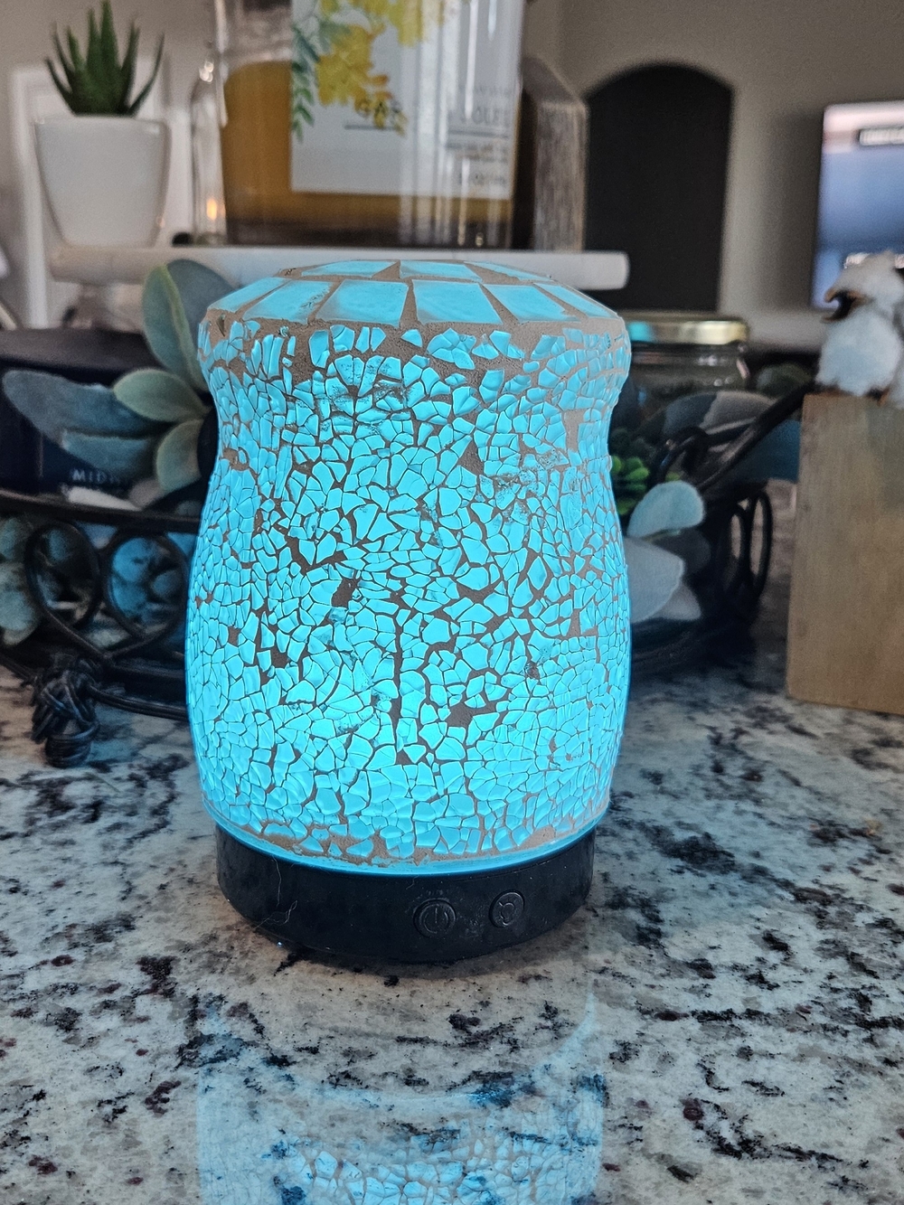 LED Color-Changing Mosaic Glass Electric Aroma Diffuser